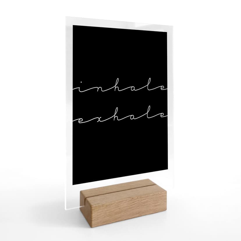 Decoro acrilico + supporto - Inhale exhale