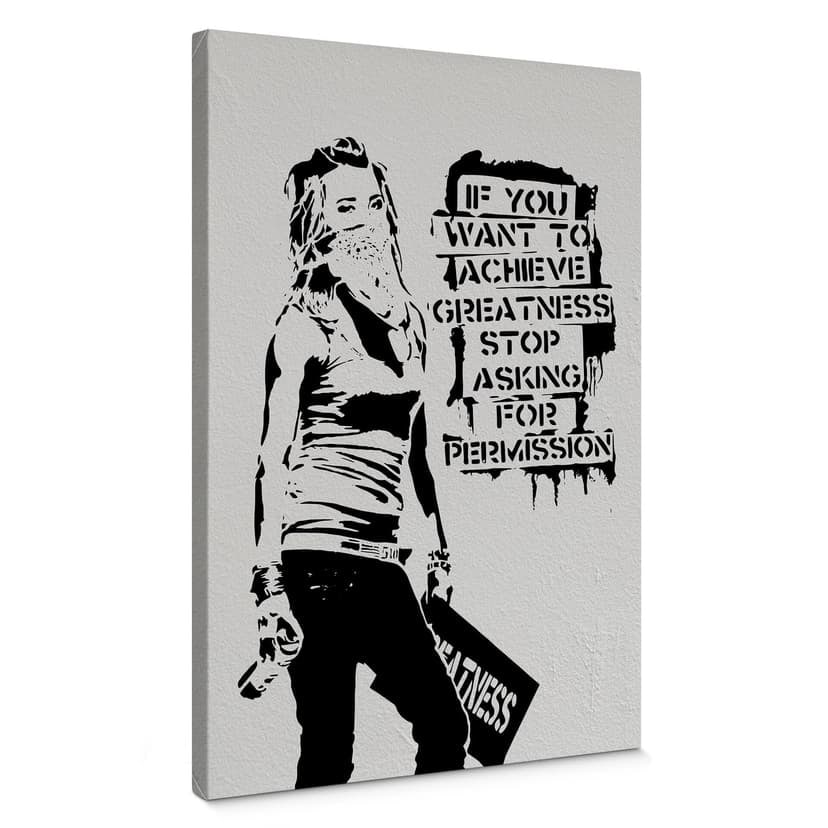 Stampa su tela Banksy - Achieve Greatness