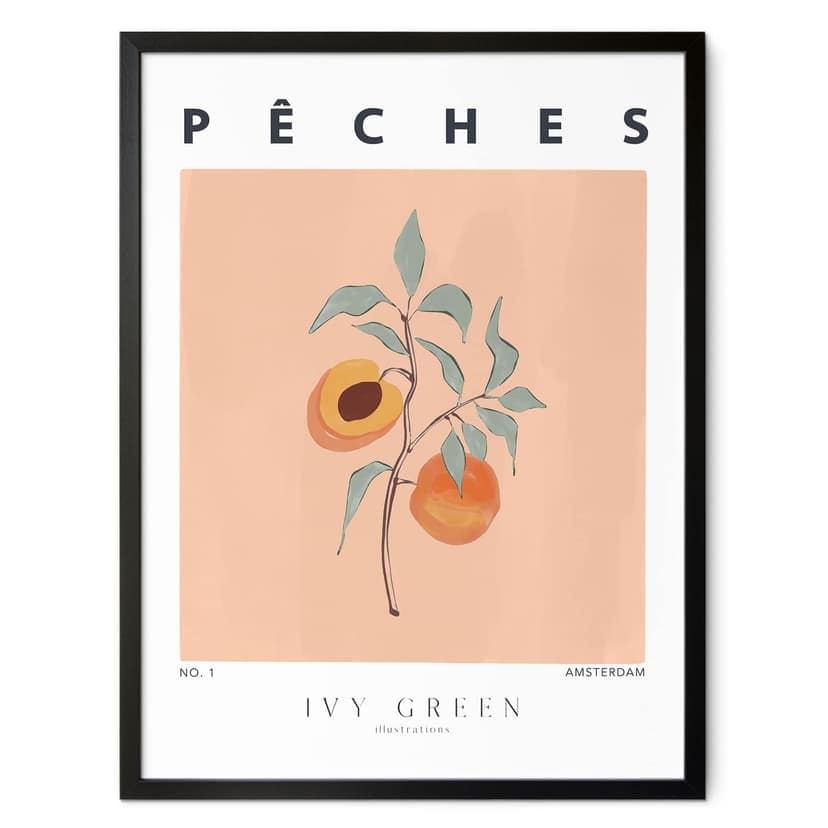 Poster Pesche succose - Illustrazione Ivy Green