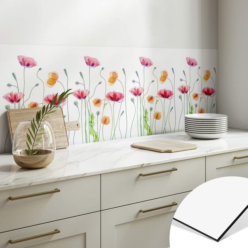 Backsplash della cucina Disher - Colourful Poppies