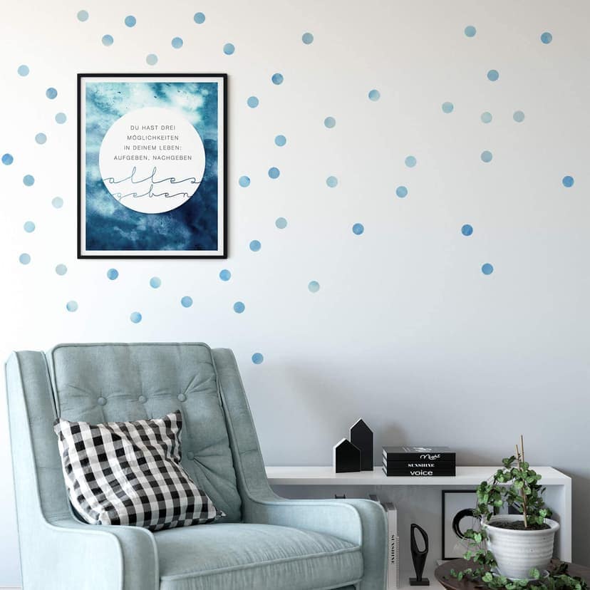Adesivo murale - Pois Set azzurro