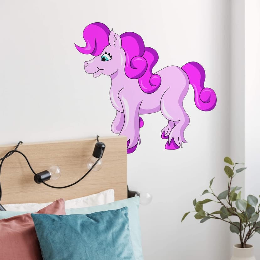 Adesivo murale - Pony rosa