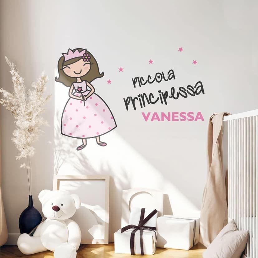 Adesivo murale + Nome Piccola Principessa