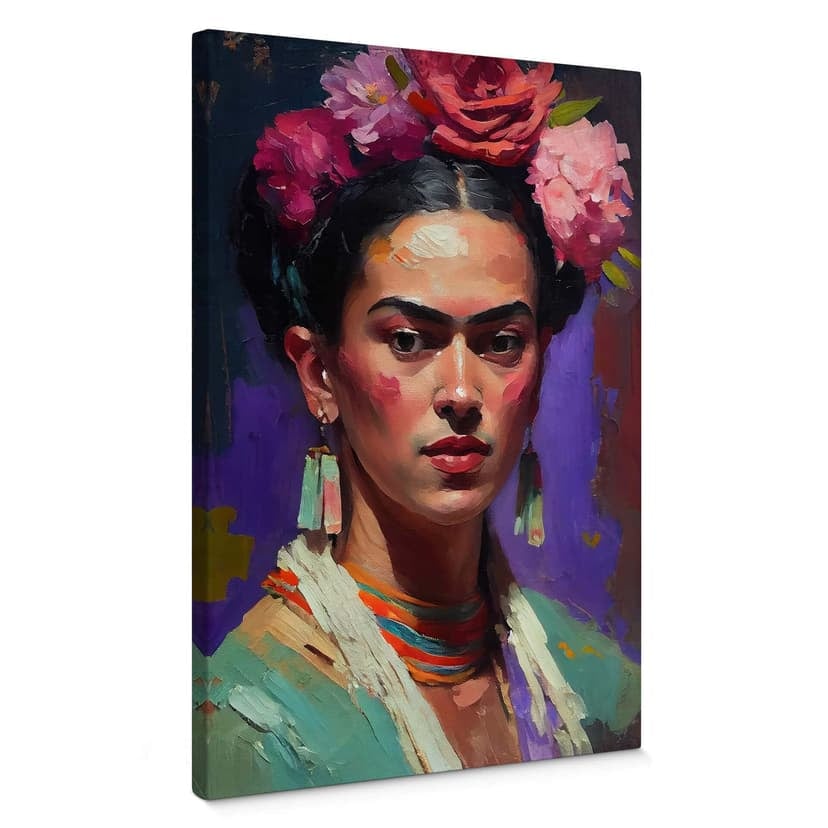 Stampa su tela Treechild - Portrait of Frida Kahlo