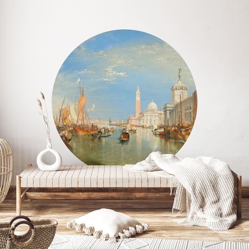 Adesivo murale Turner - Venezia, Dogana e S. Giorgio Maggiore - Rotondo