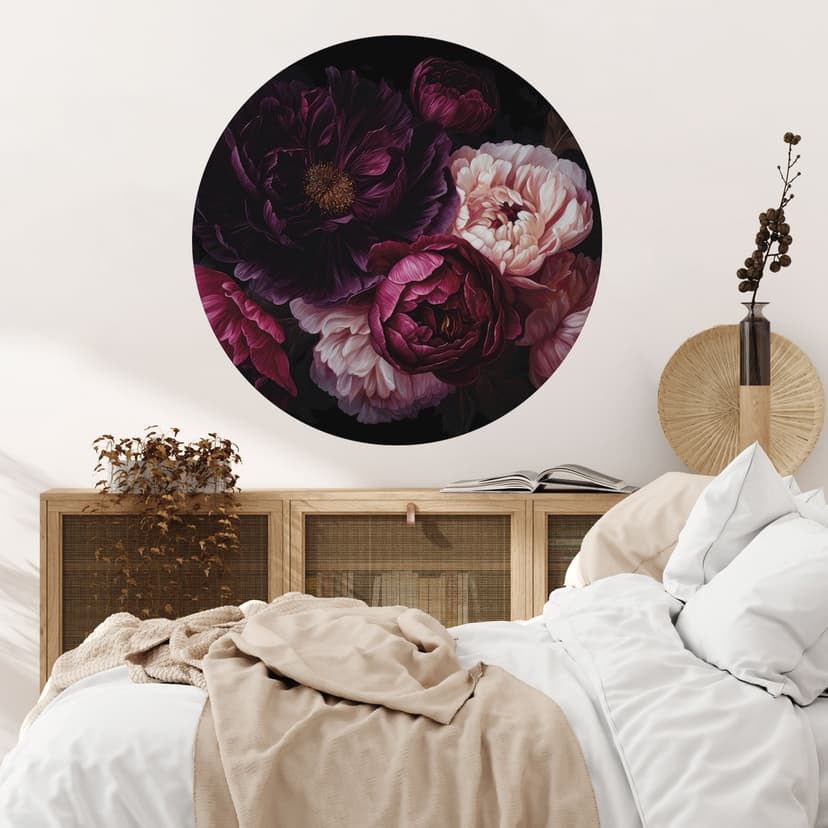 Adesivo murale Bouquet di fiori con peonie - UN Designs