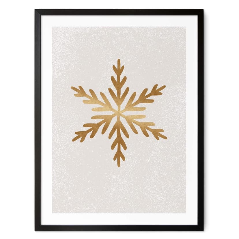 Poster Orara Studio - Fiocco di neve dorato