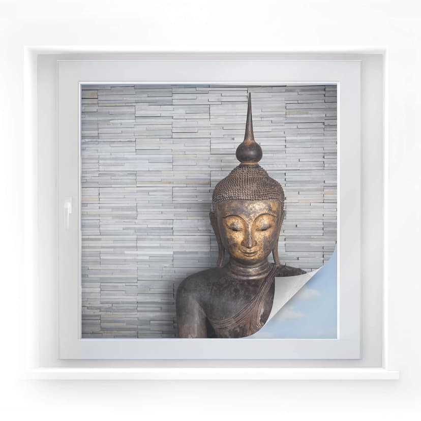 Pellicola adesiva per vetri - Buddha tailandese (quadrato)