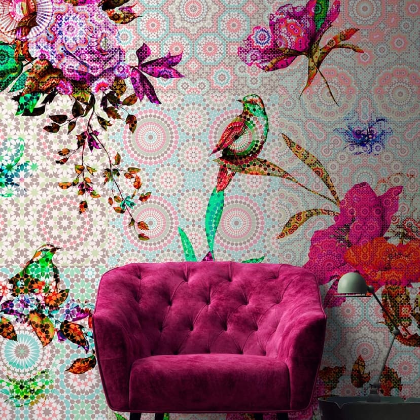 Livingwalls Fotomurale Walls by Patel mosaic garden 2