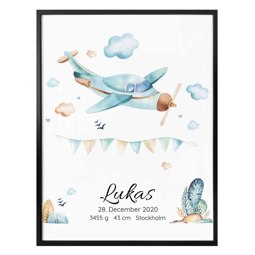 Poster Kvilis aereo + Testo personalizzato