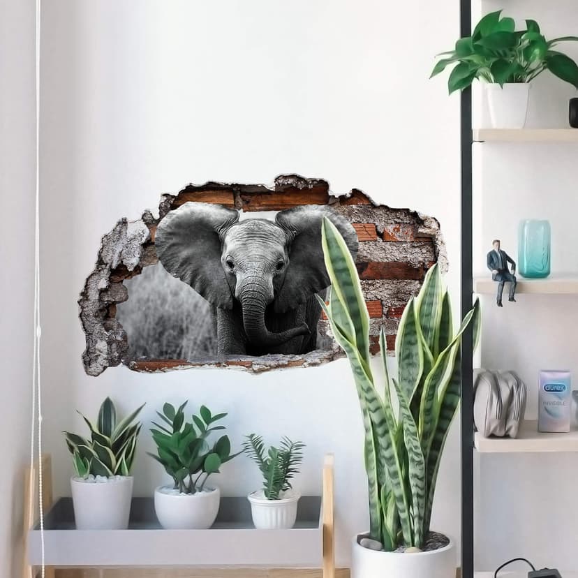 adesivo murale 3D Jumbo il piccolo elefante