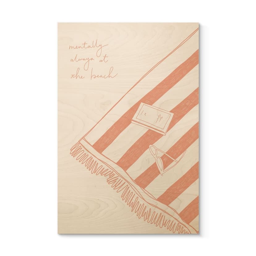 Stampa su legno con desiderio di spiaggia e mare - Soley