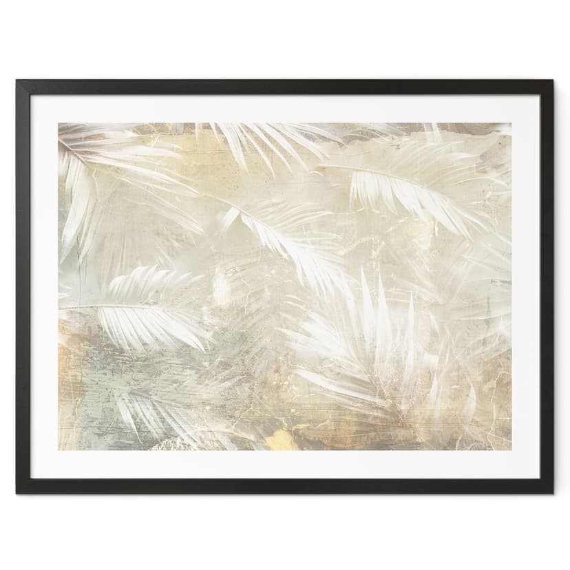 Poster Foglie di palma bianche astratte - Kulik