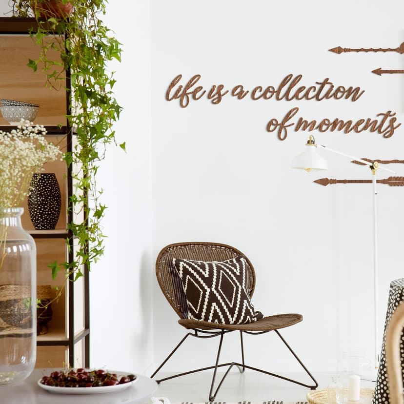Scritta in legno - Life is a collection