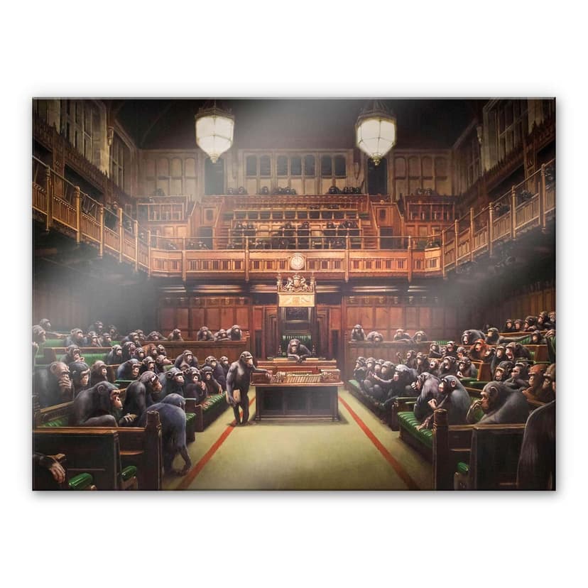 Stampa su vetro acrilico Banksy - Parlamento