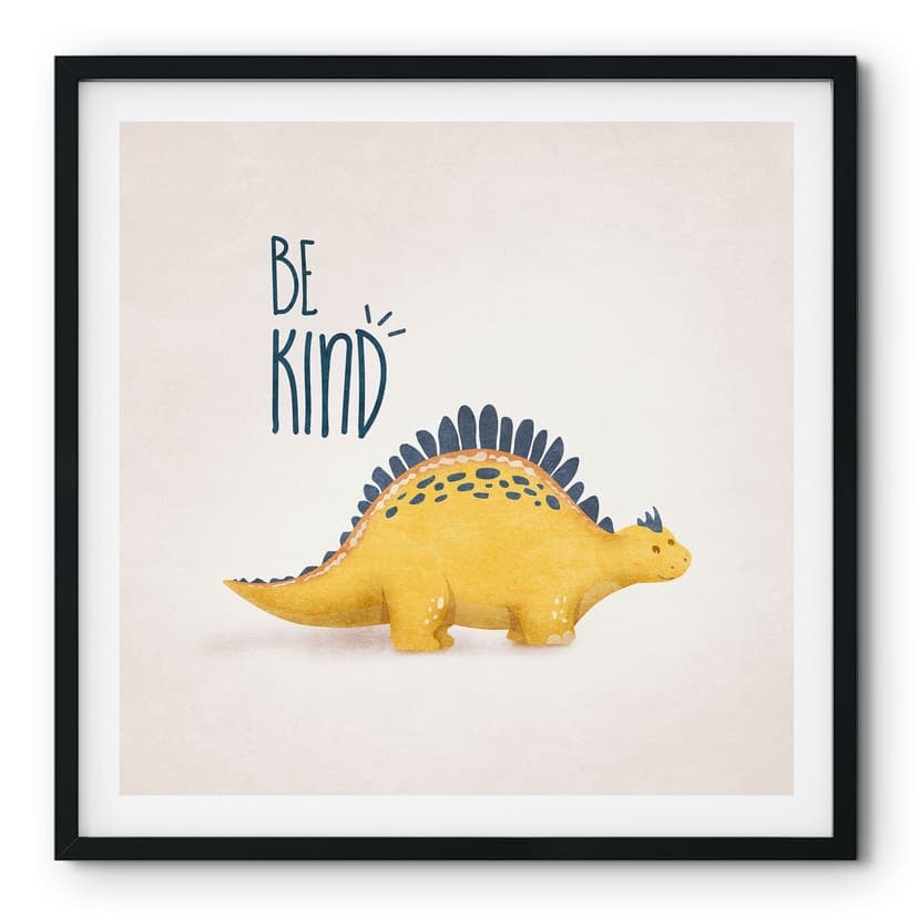 Poster Dino Be Kind - Stegosaurus - Tunaboylu