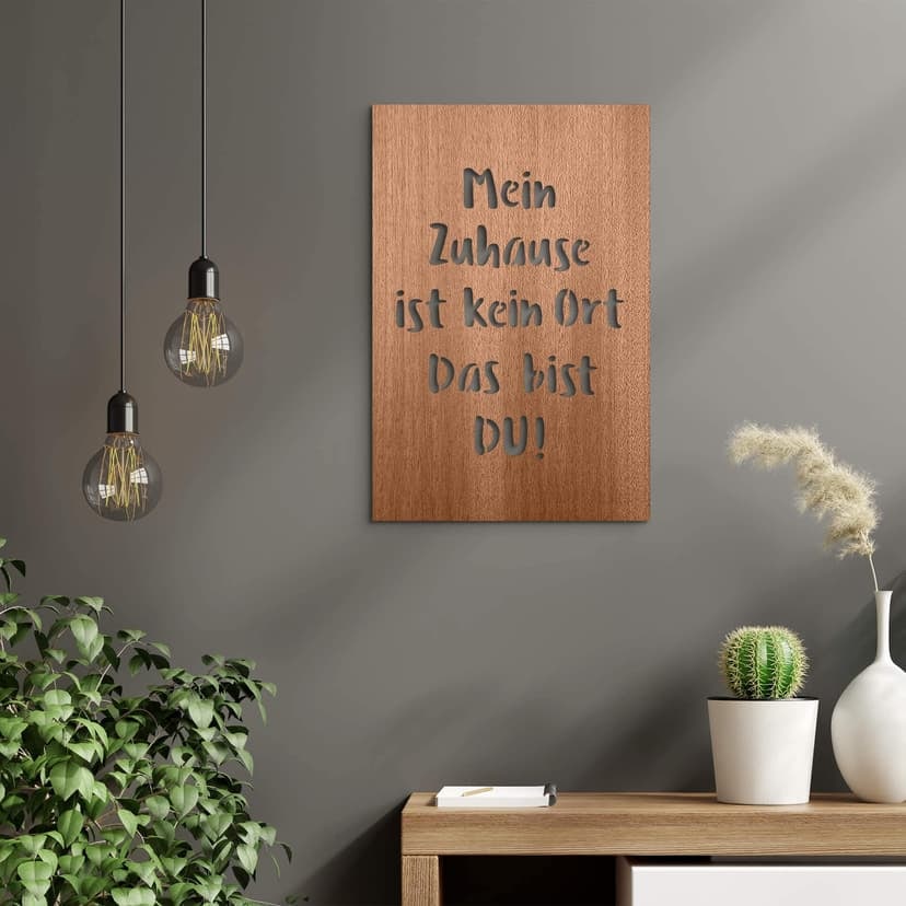 Decoro in legno - Mein Zuhause ist kein Ort