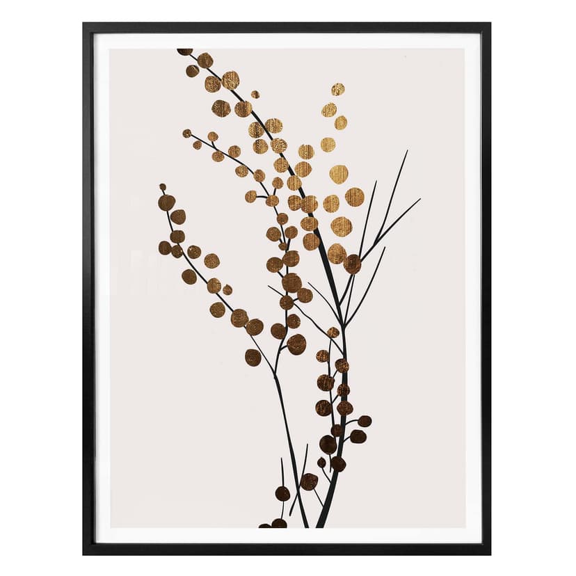 Poster Kubistika - Ramo dorato
