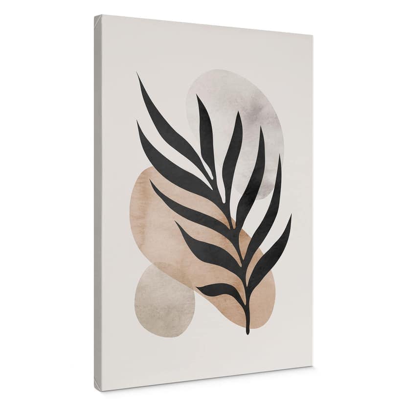 Stampe su tela Sagoma botanica con geometria artistica - Costa