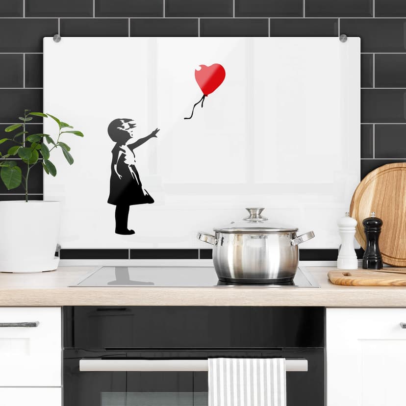 Paraschizzi Banksy - Red ballon - Bianco