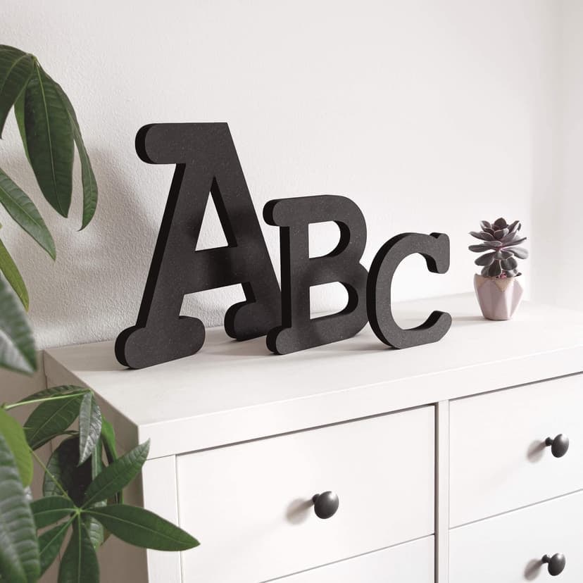 Lettere in legno MDF - Alfabeto Courier