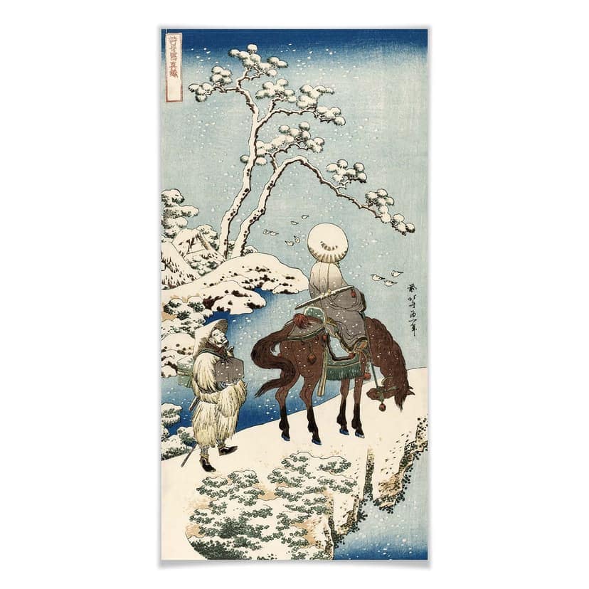 Poster Hokusai - Il poeta cinese Su Dongpo