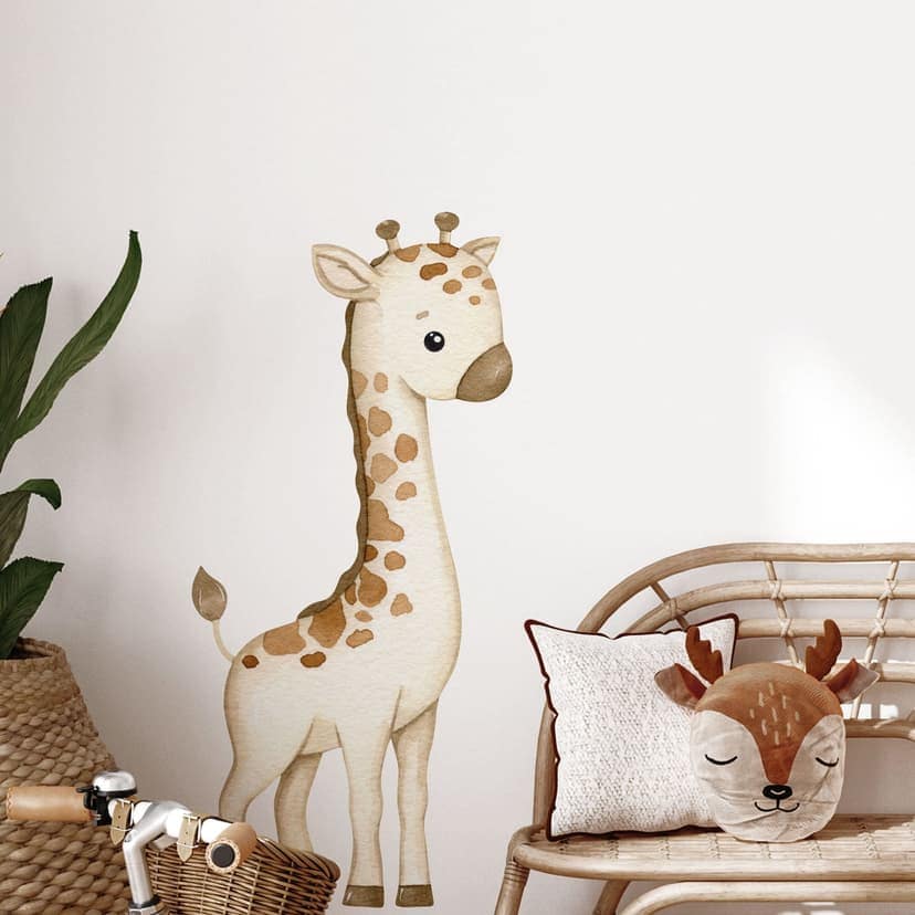 Adesivo murale a forma di giraffa