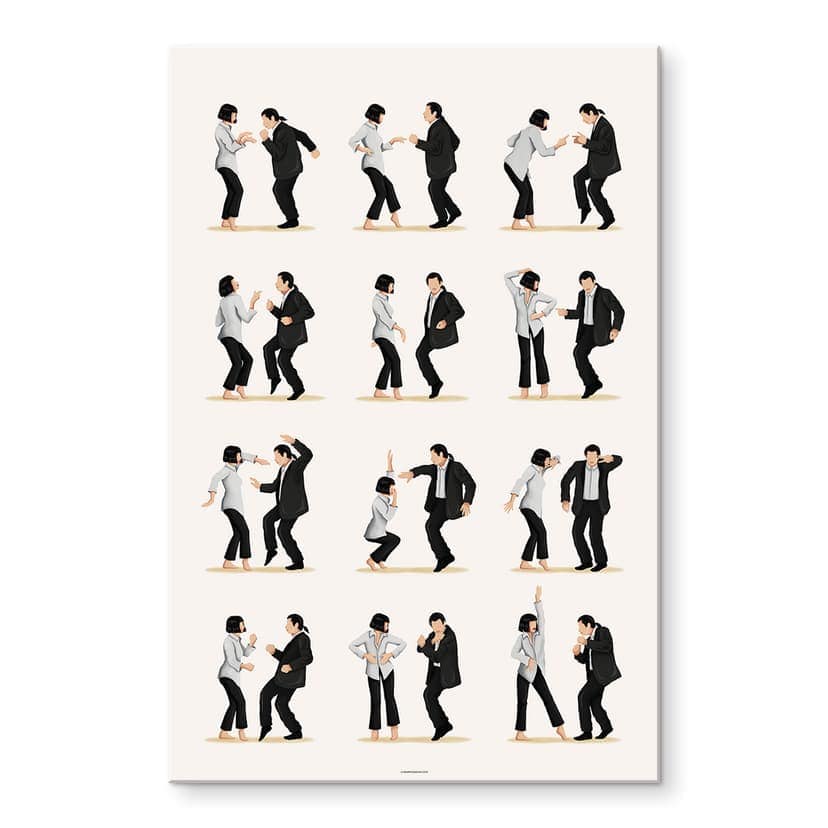 Stampa su vetro acrilico Tohmé - Pulp Fiction Dance