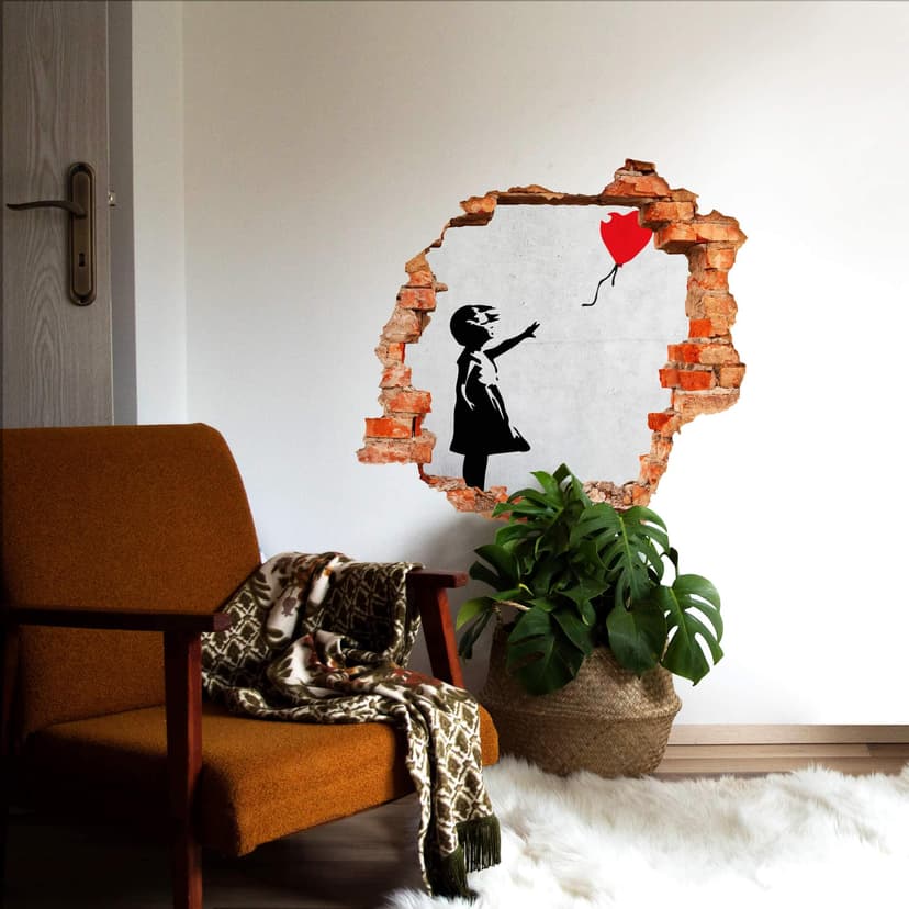 Adesivo 3D Banksy - Girl with the red balloon