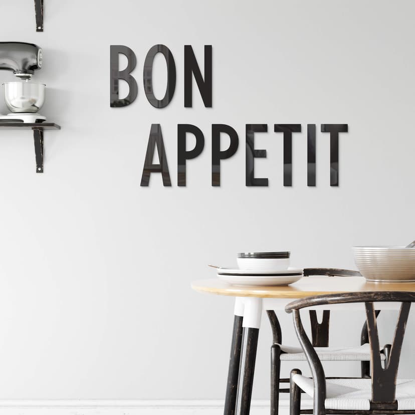 Lettere in acrilico - Bon Appetit