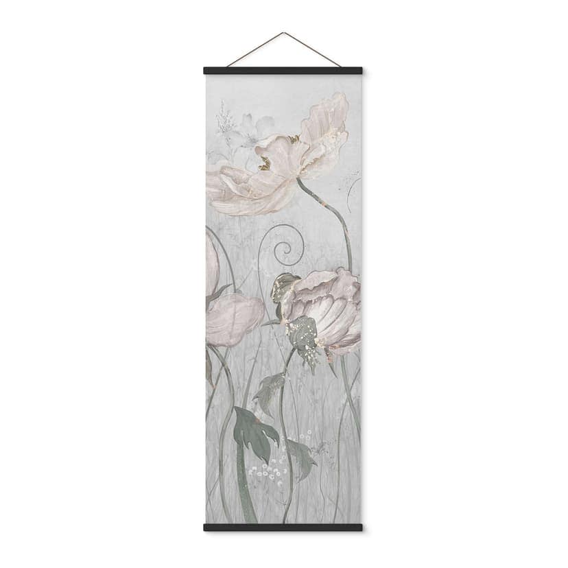 Stampe su tessuto in stile vintage con fiori grigi - Ms Tiff - Panorama