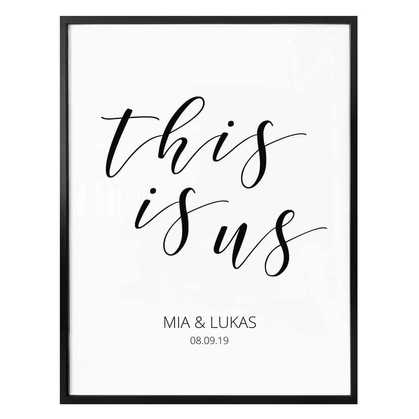 Poster This is us + Testo personalizzato