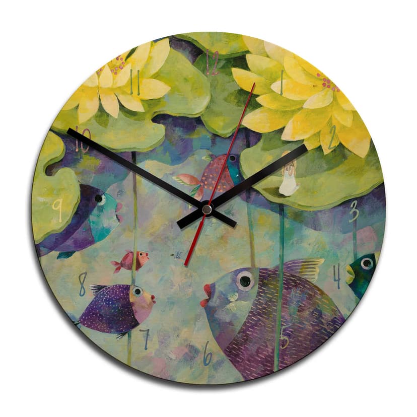 Orologio in legno Blanz - Ninfee