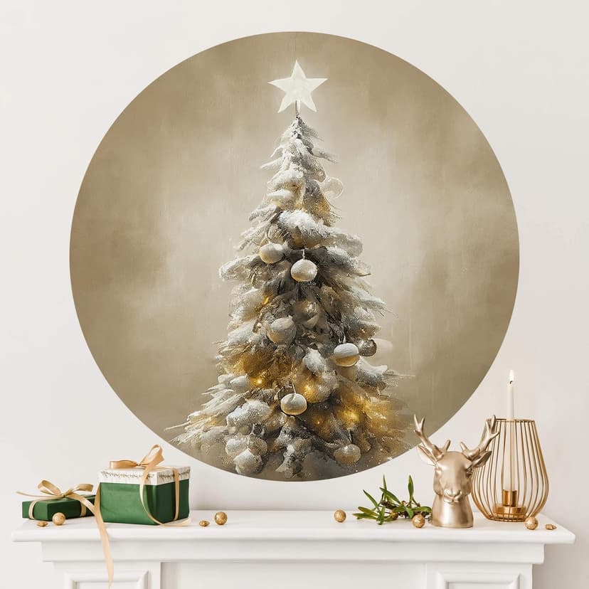 Adesivo murale Treechild- Golden Christmas Tree