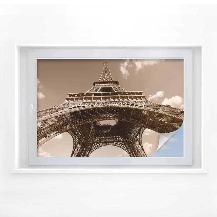 Pellicola adesiva per vetri - torre Eiffel in prospettiva