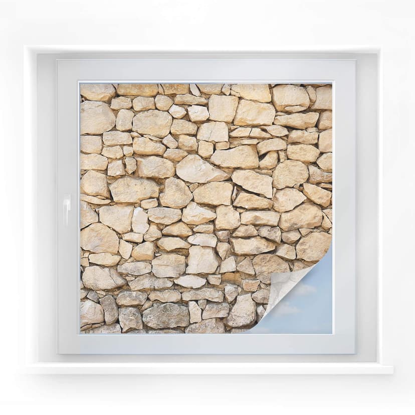 Pellicola adesiva per vetri - muro 01 (quadrato)