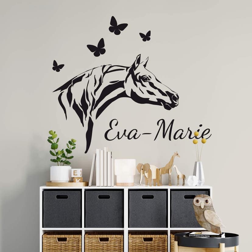 Adesivo murale Cavallo + Nome