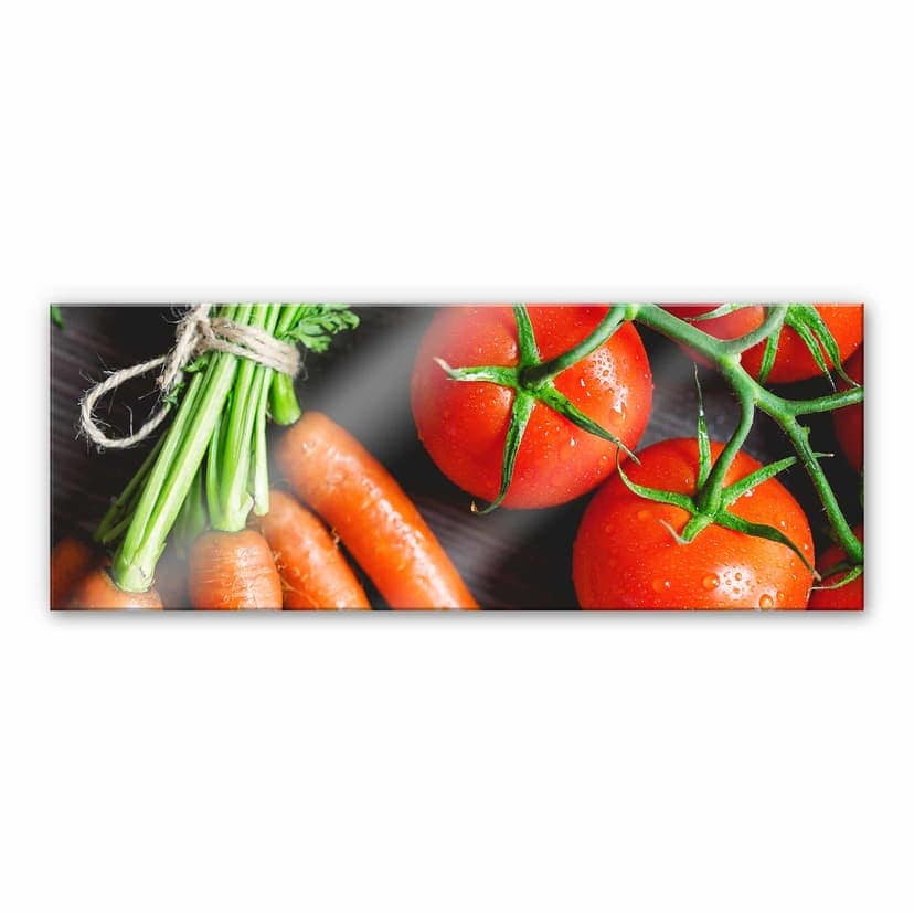 Stampa su vetro acrilico Freschezza in cucina - panoramica