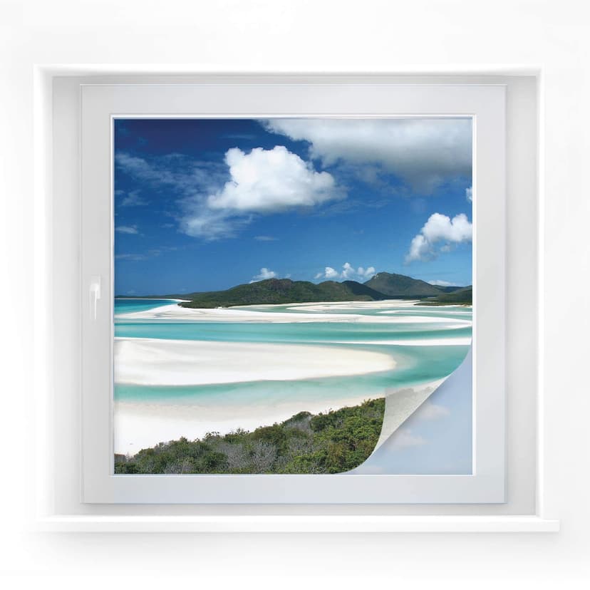 Pellicola adesiva per vetri - Whitehaven Beach (quadrato)