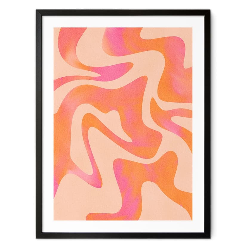 Poster Onde astratte color pesca - Bloom