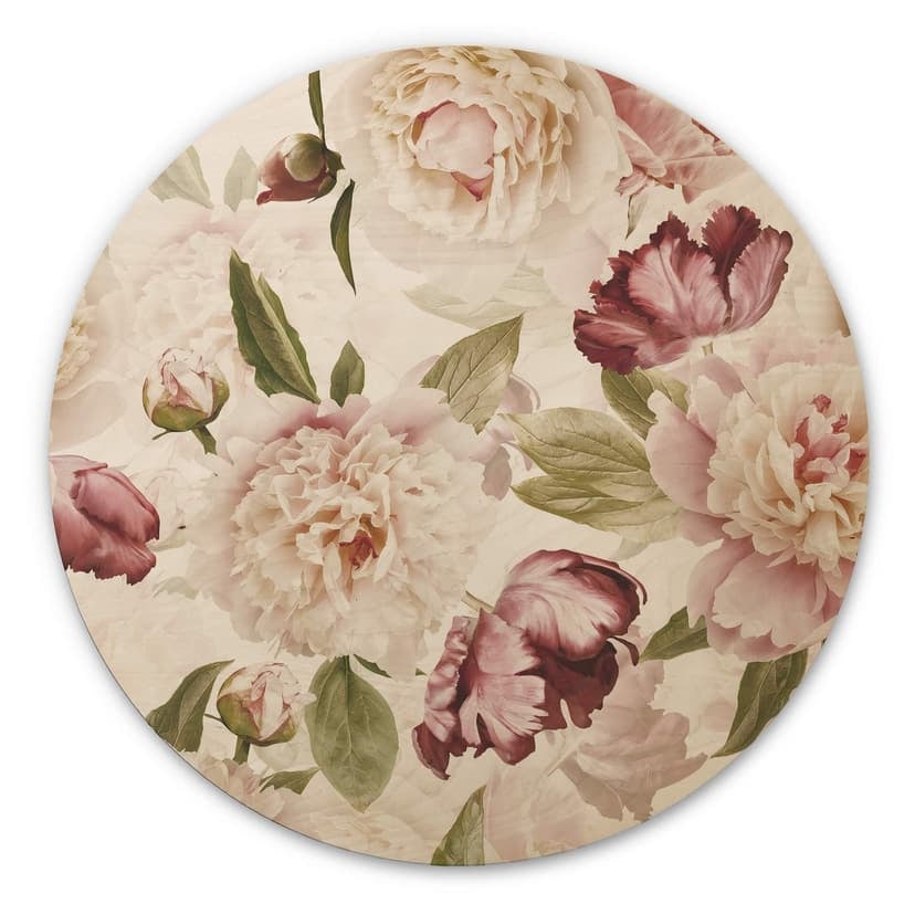 Stampa su legno UN Designs - Vintage tondo