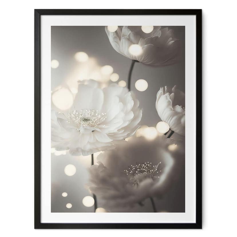 Poster Fiori bianchi in un mare di luce - Treechild