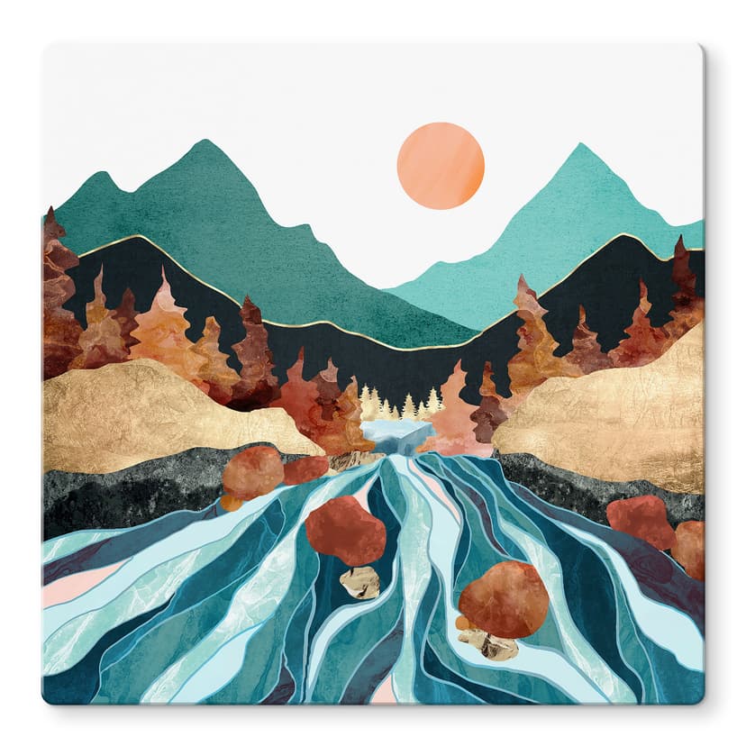 Stampa su vetro Fiume di montagna - SpaceFrog Designs
