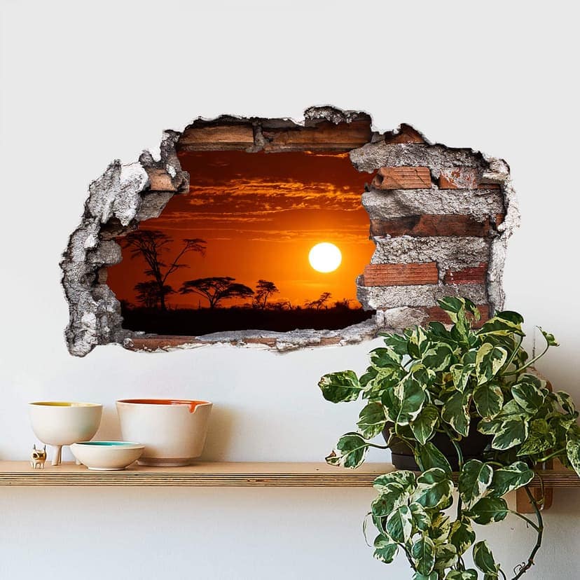 Adesivo 3D - Tramonto africano