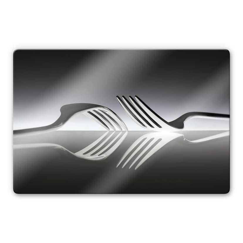 Glasbild De Kogel - Silverware Reflection