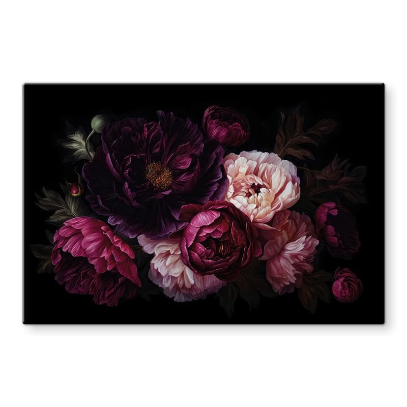 Stampa su vetro Bouquet di fiori con peonie - UN Designs