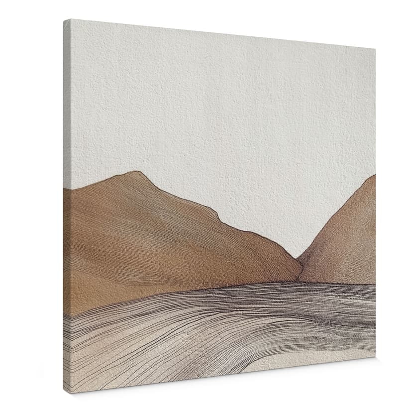 Stampe su tela Line Art Montagne e deserto | Arte astratta - Alma - Piazza