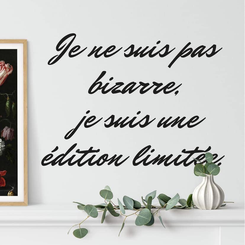 Adesivo murale - Je ne suis pas bizarre