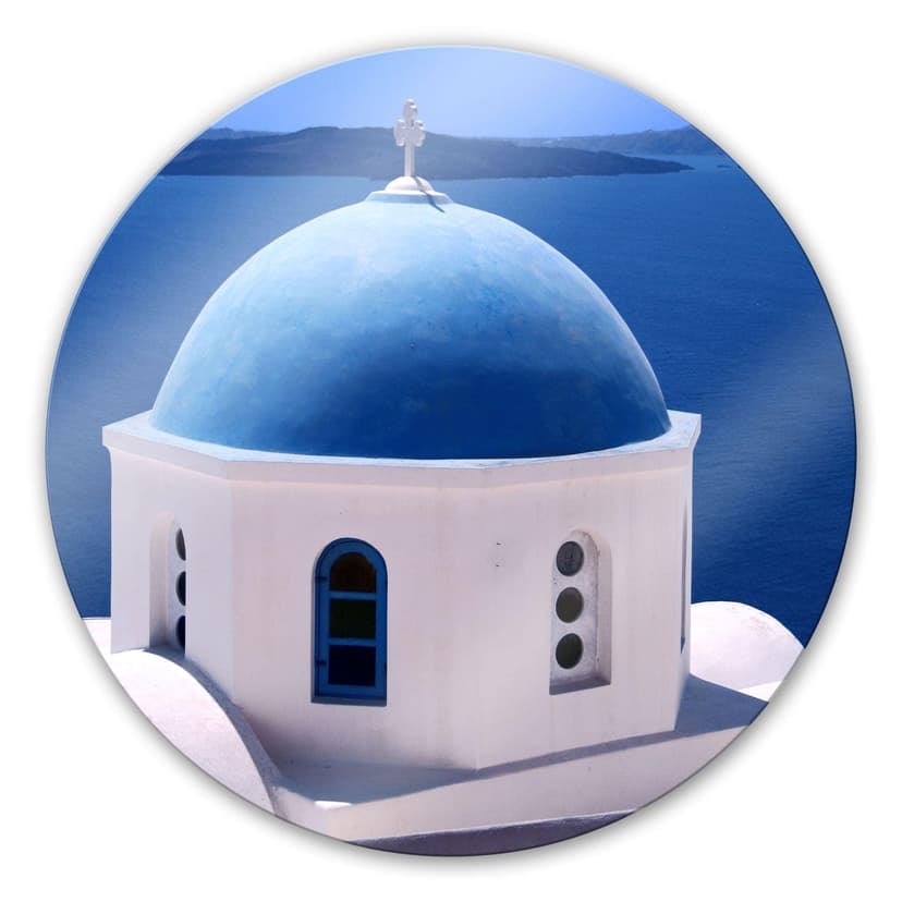 Stampa su vetro - Estate in Grecia - tondo