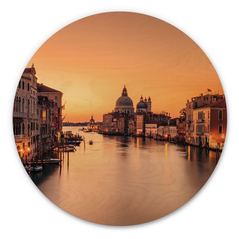 Stampa su legno Tramonto a Venezia - Zhang